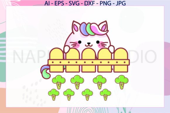 Cat Floral Garden Unicorn Svg for Crafting and Illustrations