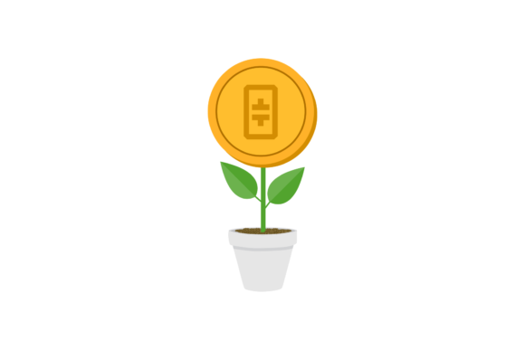 Cryptocurrency Tree Floral Coin Gold Graphics