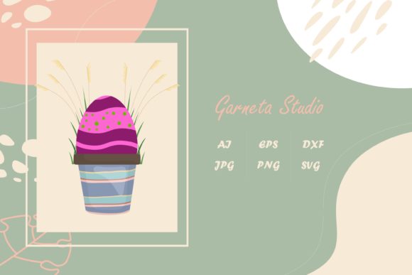 Easter Egg Beautiful Pattern Floral Graphics Freebie