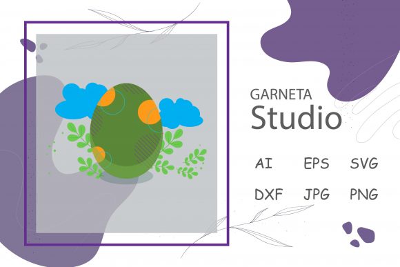 Easter Egg Floral Decoration Graphics Freebie