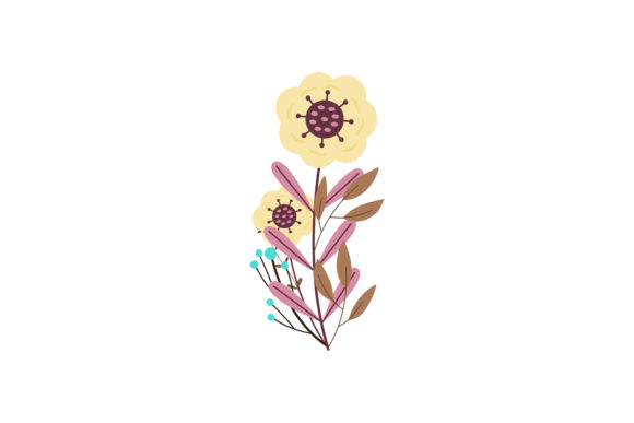 Floral Art Ornament Graphic for Illustrations and Graphics