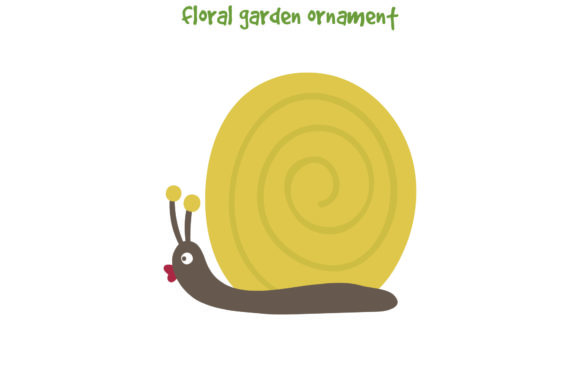 Floral Flower Garden - Snail Graphics for Crafting