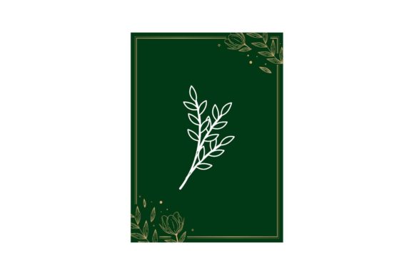 Floral Flower Green Card Graphics for Creative Projects