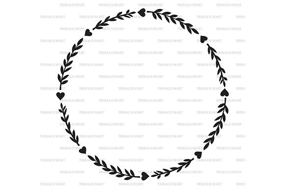 Floral Heart Wreath Graphics for Branding and Illustrations