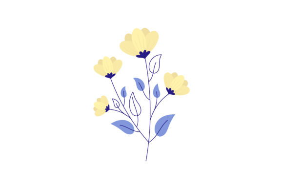 Floral Leaf Graphic for Branding and Design Projects