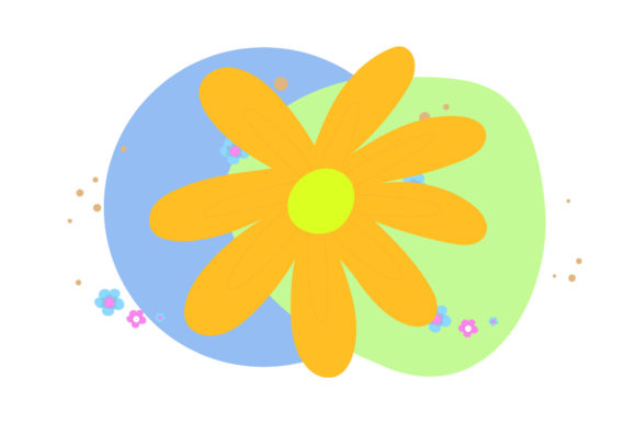 Floral Simple Flat Design Abstract Style for Blog and Website Graphics