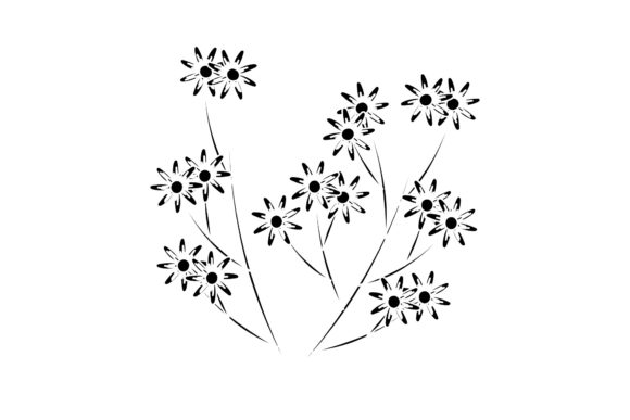 Floral Simple Pattern Silhouette for Local Business Branding