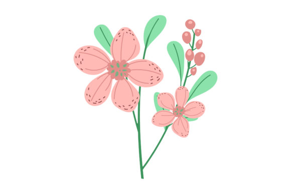 Floral Simple Spring Graphics for Branding and Illustrations