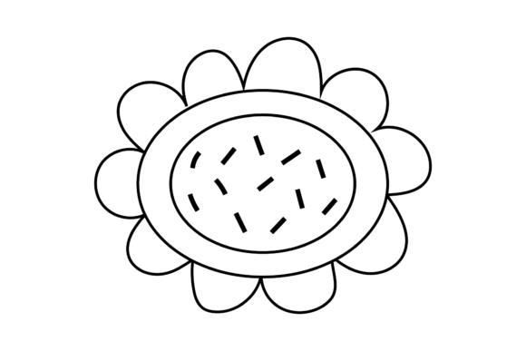 Floral Sunflower Outline Graphics for Handmade Creations