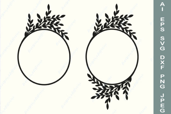 Leaves Wreath Svg for Local Business Branding and Packaging