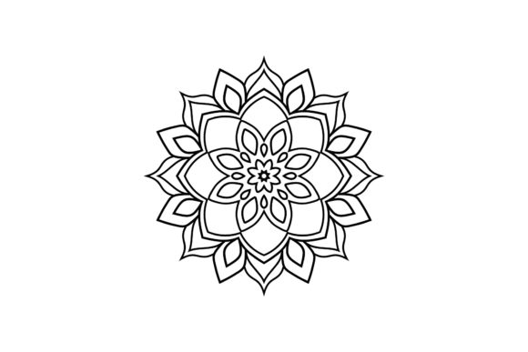 Mandala Round Floral Design for Blog Graphics and Illustrations