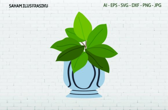 Ornamental Leaf Plants in Pots Floral Graphics