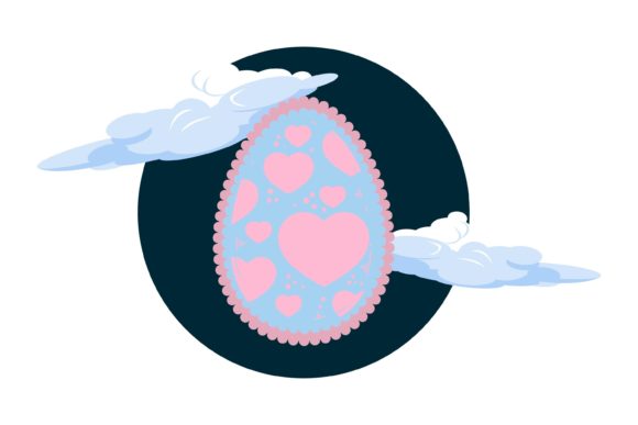 Style Floral Background Easter Egg - A Graphic Illustration for Local Branding