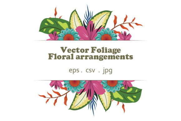 Vector Floral Foliage Graphic Set 31 for Commercial Design