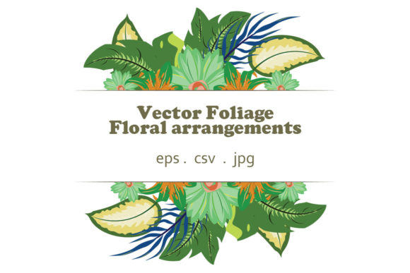 Vector Floral Foliage Graphic Set 35 for Crafting and Design