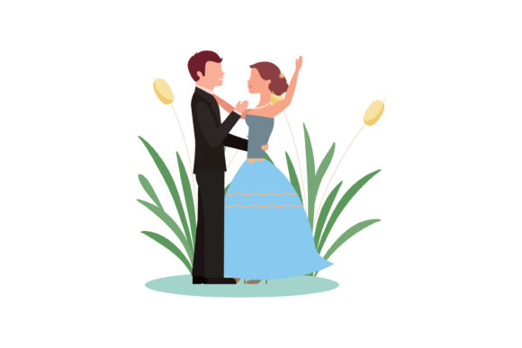 Wedding Romantic Couple Nature Floral Graphics